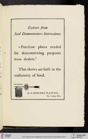 M. A. Seed Dry Plate Co. [Plates]