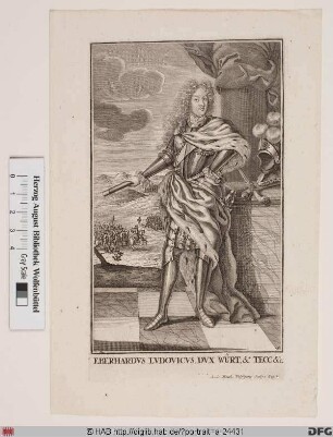 Bildnis Eberhard IV. Ludwig, Herzog von Württemberg (reg. 1693-1733)