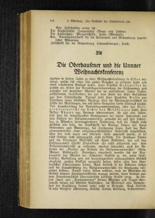 ¬Die¬ Oberhausener und die Unnaer Weihnachtskonferenz