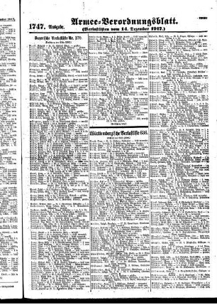1747. Ausgabe. Freitag, 14. Dezember 1917