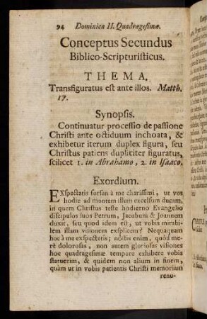 94-107, Conceptus Secundus. Biblico-Scripturisticus.