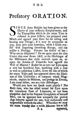 The Prefatory Oration.