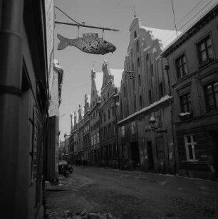 Stralsund. Blick entlang der Frankenstraße