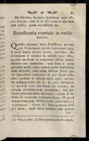 31-42, Excellentia corticis in variis morbis.