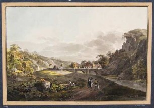 Der Plauensche Grund mit dem Forsthaus (Hegereiterhaus) und der Hegereiterbrücke nach Norden