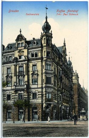 Dresden. Kaffee Amtshof, Sachsenplatz