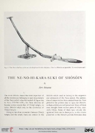 The Ne-no-hi-kara-suki of Shôsôin