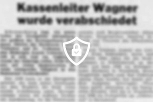 Kassenleiter Wagner wurde verabschiedet