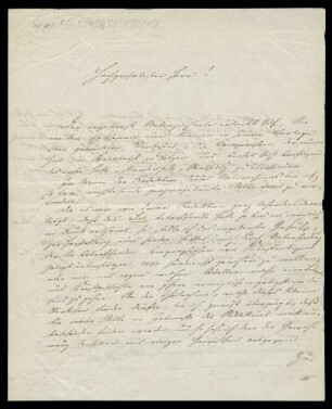 Brief von Ernst Balde an Louis Spohr