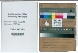 Entnazifizierung Wilhelm Hahn , geb. 26.05.1890 (Bankangestellter)