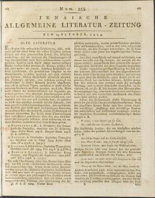 Num. 255. Den 24. October 1804