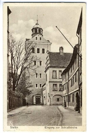 Stettin. Eingang zur Schloßkirche