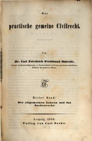 Das practische gemeine Civilrecht, 1