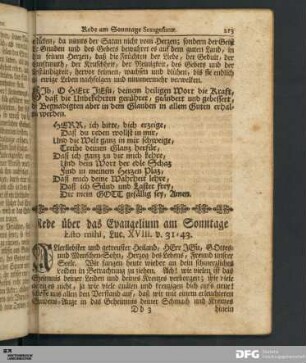 Rede über das Evangelium am Sonntage Esto mihi