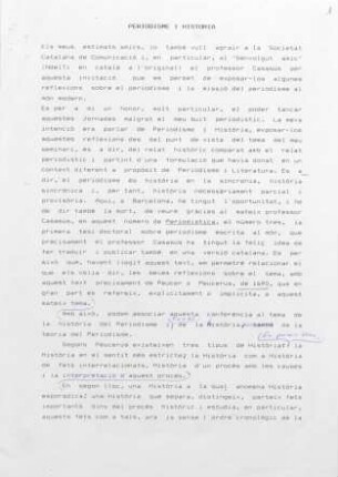 Periodismo e historia : Kursmaterial