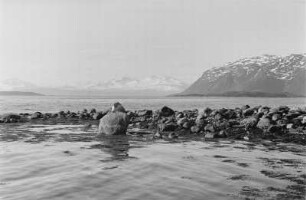 Fjord : Fjord. Am anderen Ufer ein Bergmassiv.