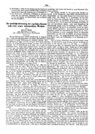 Die praktische Erlernung der englischen Sprache nach einer neuen, naturgemäßen Methode : (Fortsetzung)
