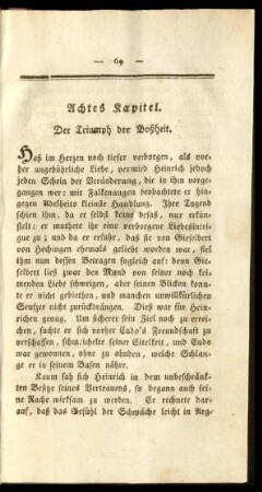 Achtes Kapitel. Der Triumph der Boßheit.
