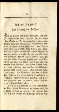 Achtes Kapitel. Der Triumph der Boßheit.