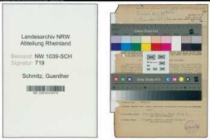 Entnazifizierung Guenther Schmitz , geb. 31.07.1911 (Studienrat)