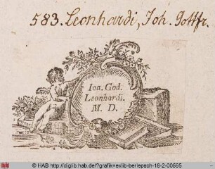 Exlibris des Johann Gottfried Leonhardi