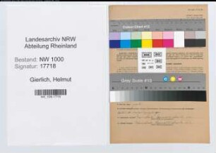 Entnazifizierung Helmut Gierlich, geb. 03.06.1905 (Angest.)