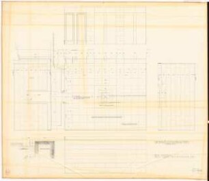 Reichsluftfahrtministerium, Berlin: Saalbau, Windfang (angrenzender Raum): Grundriss, Ansichten 1:20