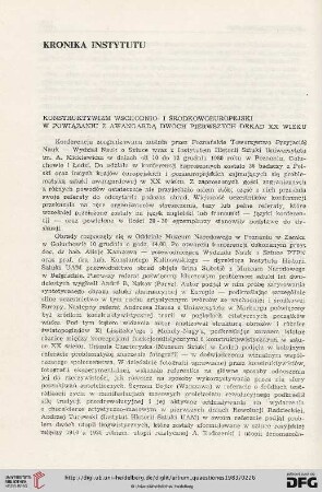 Kronika instytutu