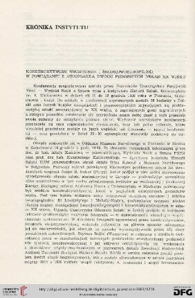 Kronika instytutu