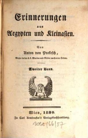 Erinnerungen aus Aegypten und Kleinasien. 2. (1830)