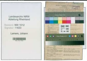 Entnazifizierung Johann Lamers , geb. 11.05.1899 (Feuerwehrmann)