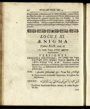 Locus XI. Ænigma.