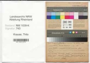 Entnazifizierung Thilo Krause , geb. 11.03.1889 (Beamter)