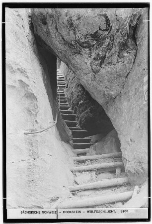 Sächsische Schweiz. Hockstein, Wolfsschlucht