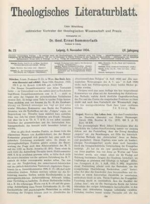 354-358 [Rezension] Goguel, Maurice, Das Leben Jesu