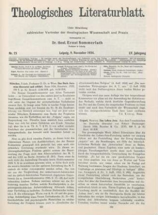 354-358 [Rezension] Goguel, Maurice, Das Leben Jesu