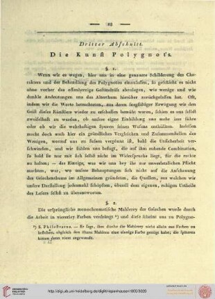 Dritter Abschnitt: Die Kunst Polygnot's
