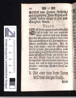 I. Als eine von dem Zorn Gottes erregte Noth.
