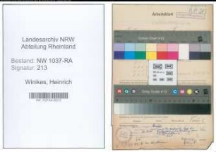 Entnazifizierung Heinrich Winikes , geb. 14.10.1906 (Buchhalter)