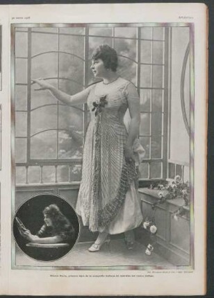 Bianca Doria, primera tiple de la compañía italiana de operetas del teatro Coliseo