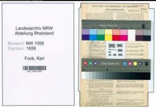 Entnazifizierung Karl Fonk , geb. 08.09.1898 (Arbeiter)