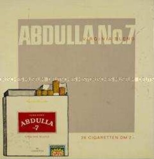 Werbeaufsteller für "Abdulla No.7" - Zigaretten