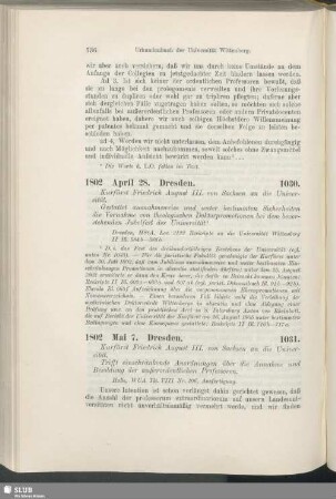 1031. 1802, Mai 7. Dresden