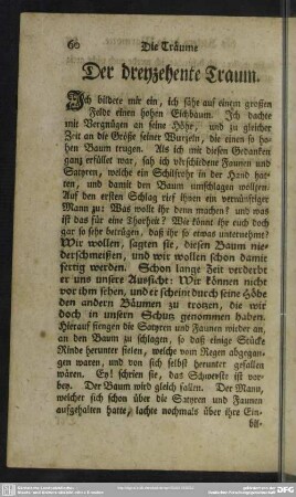 Der dreyzehente Traum