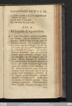 Cap. X. De Legatis & legationibus.