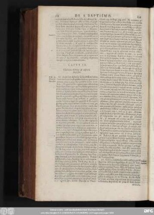 Caput IX. Usus huius doctrinae & definitio Baptismi.
