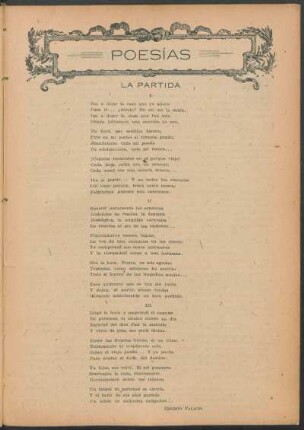 Poesías : La partida