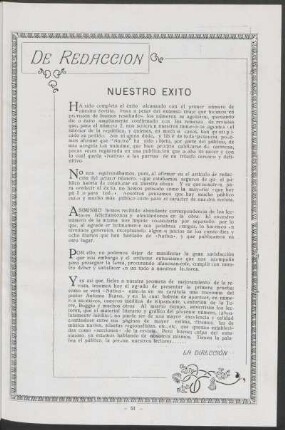 De redacción - Nuestro éxito