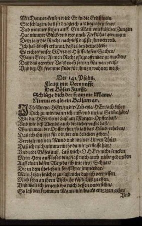 Der 141. Psalm. - Der 150. Psalm.