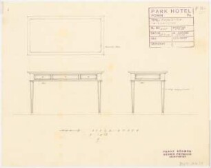 Park Hotel, Posen: Schreibtisch Einheitstyp 1:10